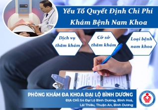 Chi phí khám bệnh nam khoa tại Bình Dương